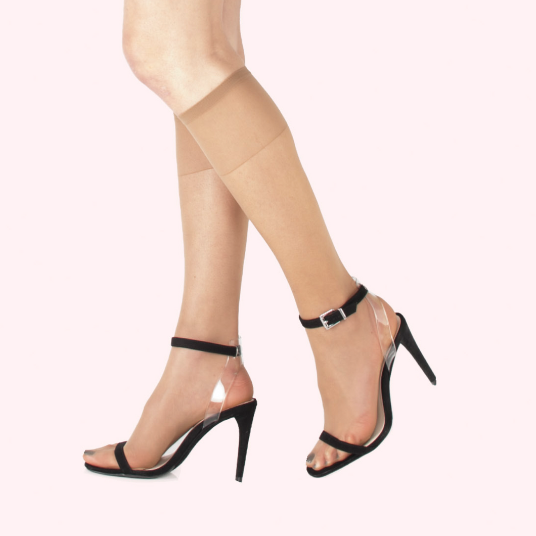 Mini Meia Voile Transparente 15 Ponta Invisivel (2PARES)